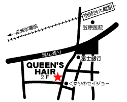 QUEEN'S HAIR地図