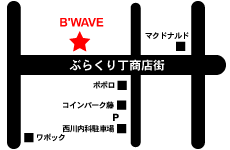 direct hair B'WAVE地図