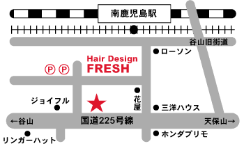 Hair Design FRESH地図