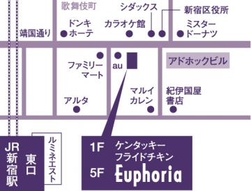 Euphoria【ユーフォリア】新宿店地図