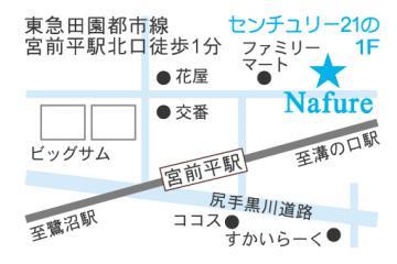 Hair&Make Nafure　(宮前区 美容院)地図