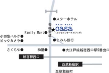 Casa Madre　新宿西口店　地図