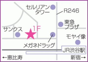 DuOヘアー渋谷地図