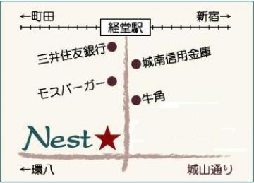 Nest　経堂店地図