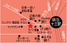 sleek十三店地図