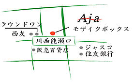 hair make Aja 川西店地図