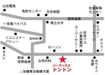 パーマハウス　トントン地図
