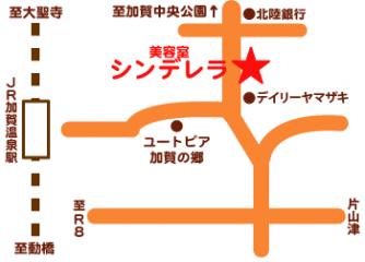 美容室　シンデレラ　加賀松が丘店地図