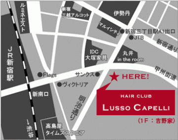 アウラ ヘア 新宿店地図