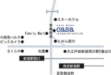 Casa Madre 新宿西口店 地図