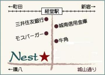 Nest 経堂店地図