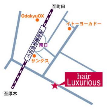 Hair Luxurious小田急相模原店地図